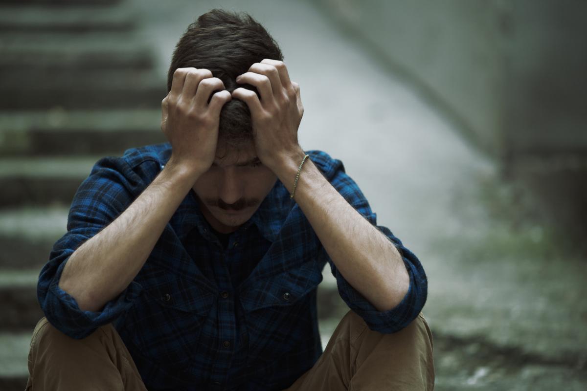 Depressed man asking himself, 