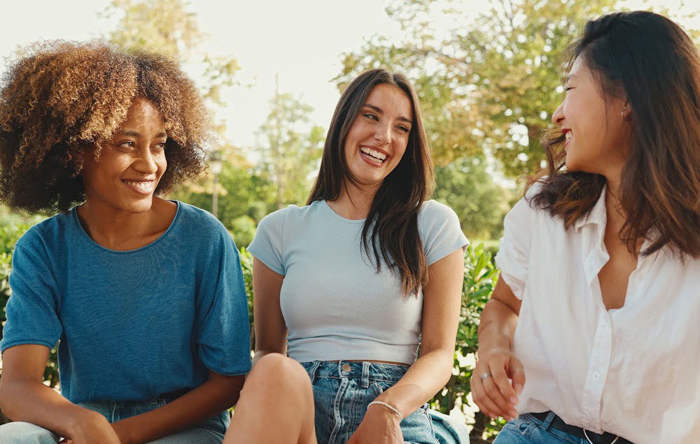 3 women laughing