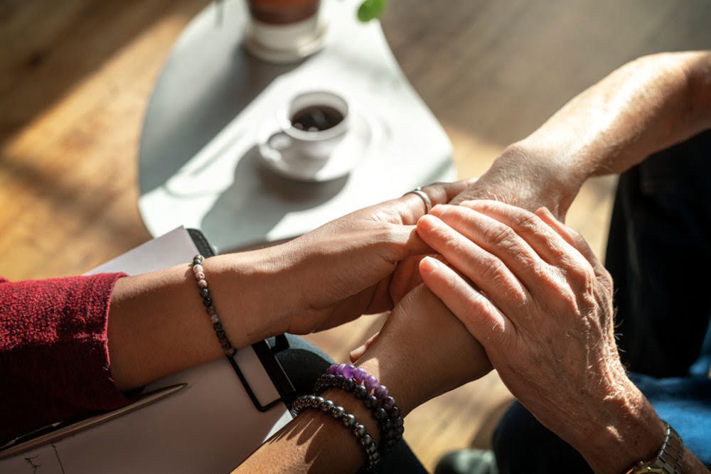 holding hands