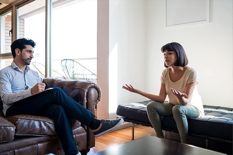 a woman on individual therapy
