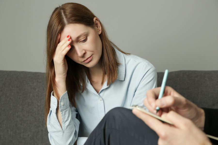 exasperated woman living with an alcoholic