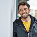 a man smiling