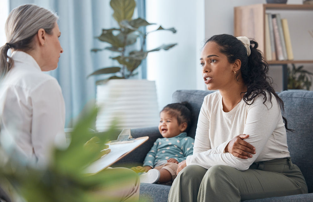 a-woman-with-postpartum-depression-in-therapy