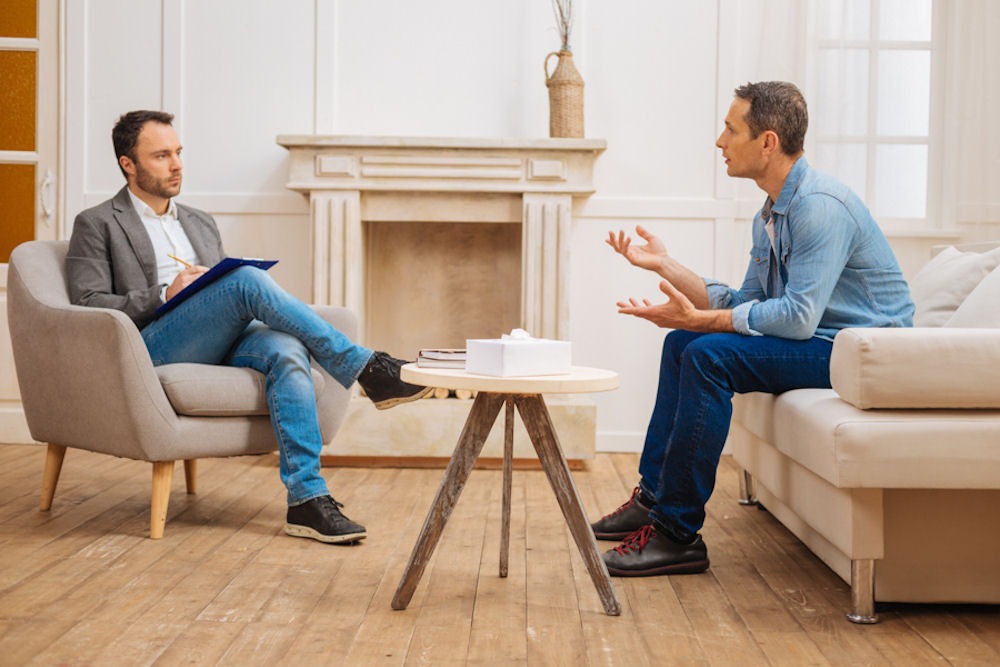 a man in individual therapy