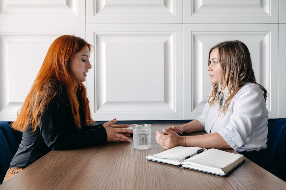a woman in therapy