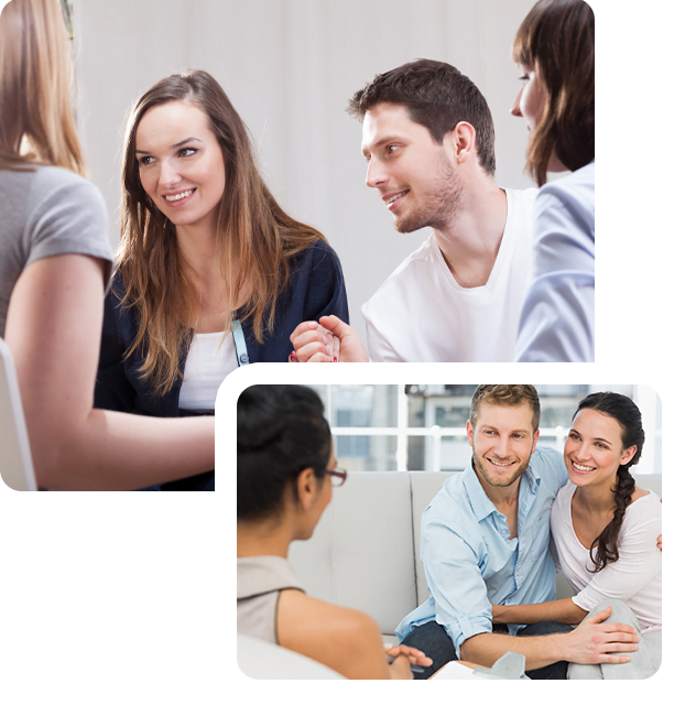 Patient practicing coping techniques in anxiety therapy