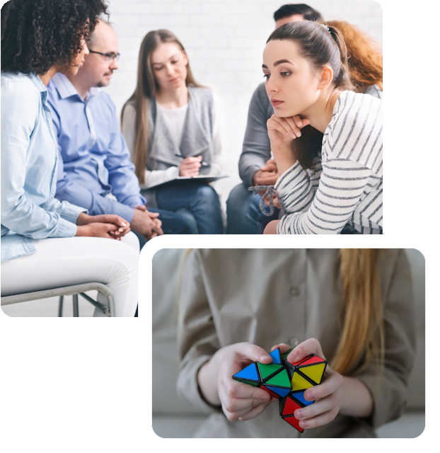 therapist guiding patient through cbt techniques