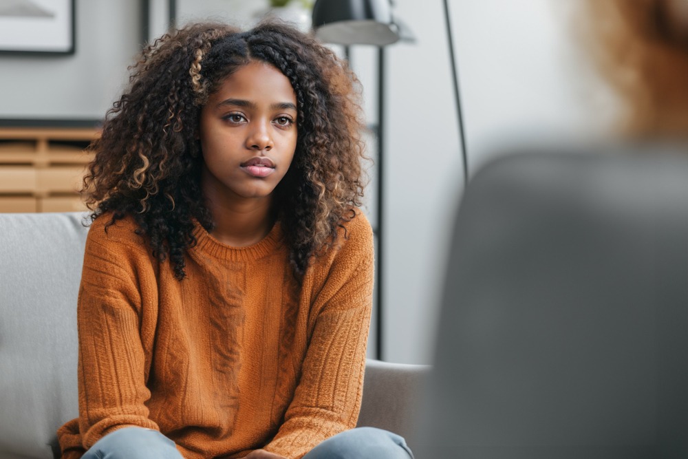 a young woman in therapy