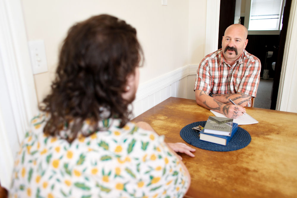 patient and therapist in an outpatient program in Portland, Oregon