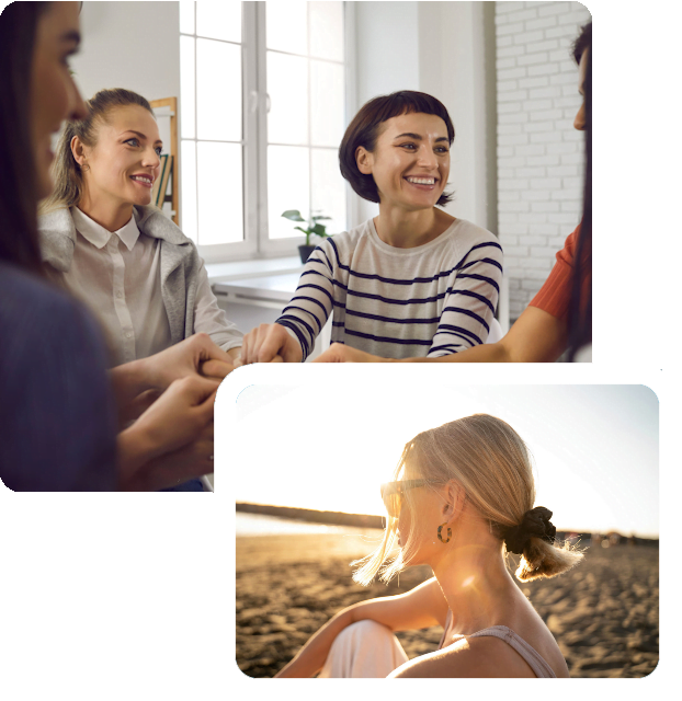 People in group therapy for outpatient drug rehab