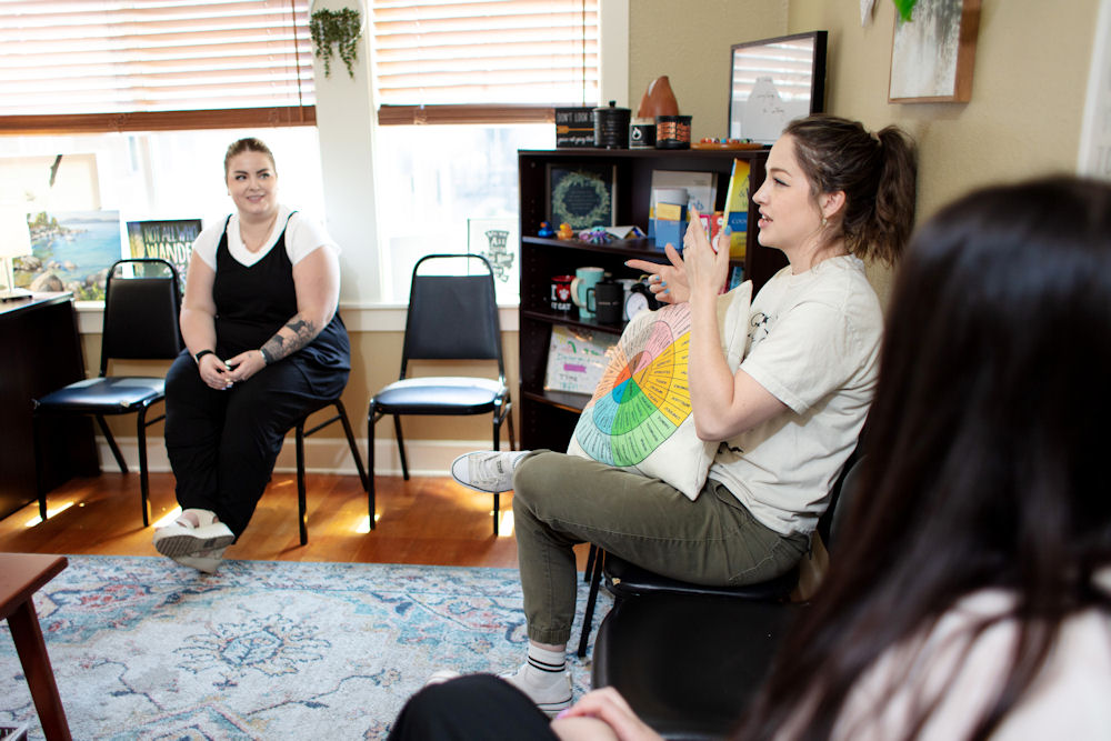 Group therapy session in partial hospitalization