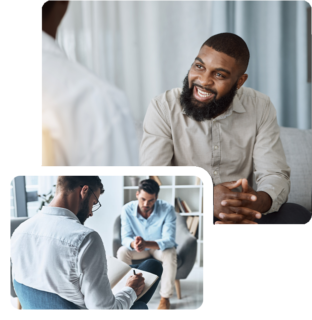 Photo of therapists and patients discussing Subutex withdrawal symptoms