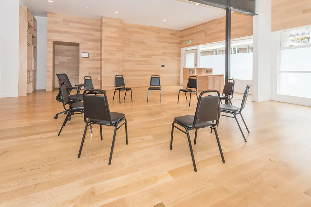 interior of a calm and clean rehab therapy facility
