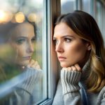 Woman with anxiety and depression