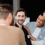 Participants in a group sharing and learning about mental health and substance use